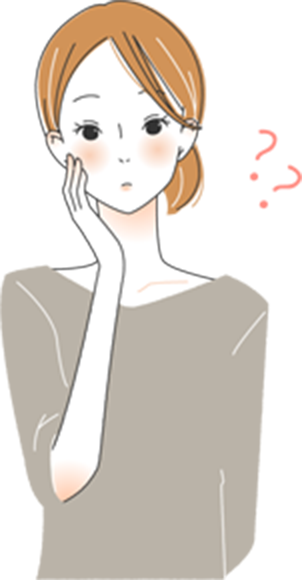 株式投資で悩む女性のイラスト